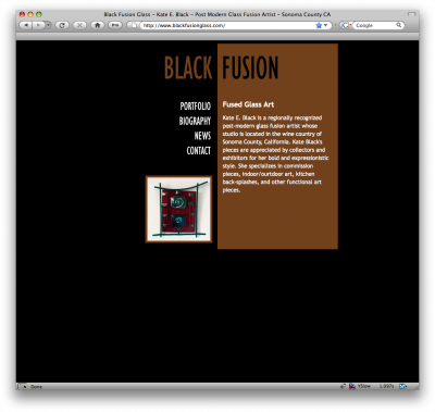 Black Fusion Glass